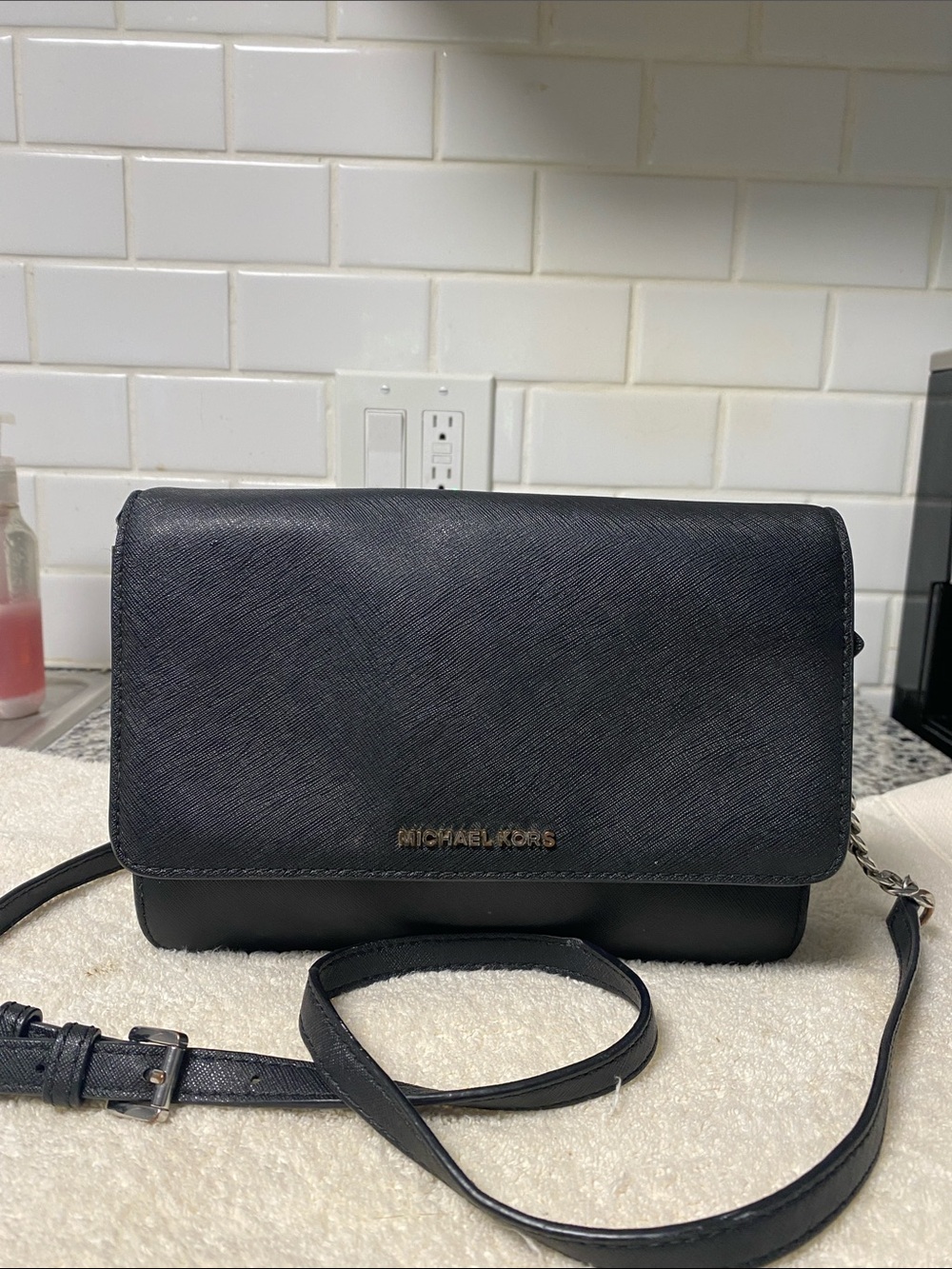 Michael Kors Black Saffiano Crossbody Bag